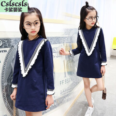 卡娑婯娑女童外套秋装2017新款儿童两面穿连