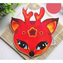 新款幼儿园教学用品儿童游戏面具舞台表演道具角色扮演动物头饰梅花鹿