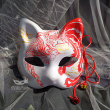 纸浆狐狸面具图片 京东