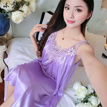 桑罗女气质吊带花边睡裙15ssa028
