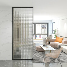 定制现代简约屏风隔断 超白长虹玻璃餐客厅隔断 玄关入户洗漱台半透明