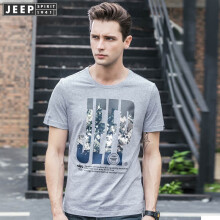 吉普（JEEP） 短袖 男士T恤 灰色  1108 