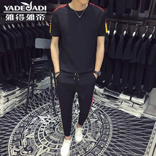 雅得雅帝（YADEYADI） 短袖 男士T恤 黑色 