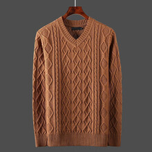 蒙森图粗线毛衣手工编织毛衣外套男手工编织毛衣成品男士外穿羊毛毛衫