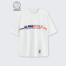 ALPHA STYLE 短袖 男士T恤 男款白色AFD-SE-4062 