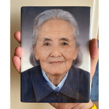 定制老人定做遗像烤瓷像陶瓷照片相片制作纪念瓷相瓷照片 6寸方形彩色