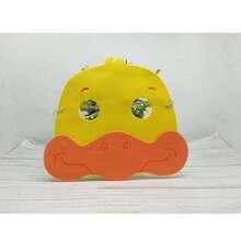 面具玩具动物带绳活动表演头饰头套装扮节日幼儿园男女孩 小鸭面具 1