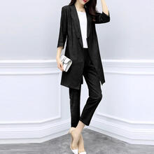 宽松中长款西服