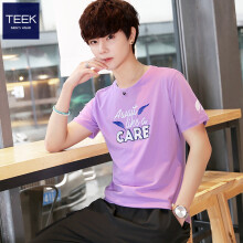 TEEK 短袖 男士T恤 D756-紫色 