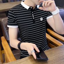 闪爆（SHANBAO） 短袖 男士T恤 黑色（639款） 