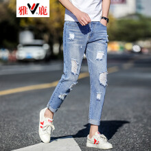雅鹿（YALU） 直筒裤 青春休闲 男士牛仔裤