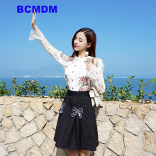 BCMDM  刺绣，纽扣，蝴蝶结，蕾丝 连衣裙