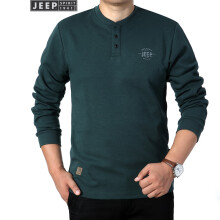 吉普（JEEP） 长袖 男士T恤 绿色 XL，L，XXXL，M，XXL