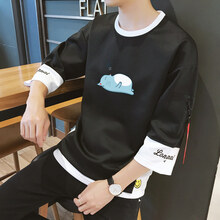 其他品牌 五分袖 男士T恤 113黑色【龙猫】 