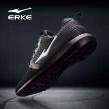 鸿星尔克（ERKE）跑步鞋正白/正黑4118 