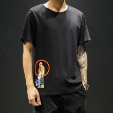 奈瑾（NAIJIN） 短袖 男士T恤 T112黑色 