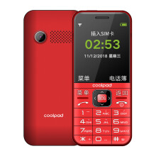 酷派（Coolpad） S518 手机 红色