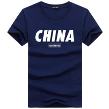 未知 短袖 男士T恤 CHINA蓝色 