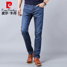 皮尔卡丹（pierrecardin） 修身裤 商务休闲 男士牛仔裤