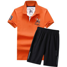 维杰斯（WINJEANS） 短袖 男士T恤 1801橙色+811黑色 
