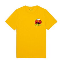 BOY&STUDIO 短袖 男士T恤 T恤姜黄色（胸标卡通头像） 