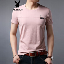 花花公子（PLAYBOY ESTABLISHED 1953） 短袖 男士T恤 HPN1001粉色 