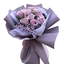 花千朵紫玫瑰花束礼盒价格报价行情 京东