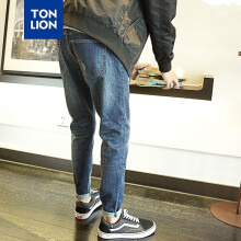 唐狮（TonLion） 直筒裤 青春休闲 男士牛仔裤