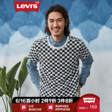 Levi's 短袖 男士T恤 黑白棋盘格 