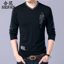 合范（HEFAN） 长袖 男士T恤 黑色 XL，L，M，XXXL，XXL