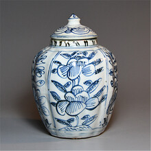 游此斋 古玩收藏古董瓷器 明代天启 青花 冬瓜罐 真品老货