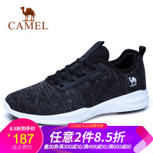 骆驼（CAMEL）男士A812363600 黑/白 41