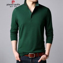 皮尔卡丹（pierrecardin） 长袖 男士T恤 绿色 