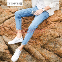 唐治（TZTOZVIS） 修身裤 青春休闲 男士牛仔裤