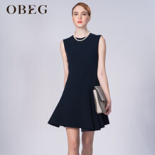 OBEG 纯色 褶皱 连衣裙
