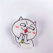 原宿动漫 表情包 浪大喵亚克力冰箱磁贴通软妹卖萌可爱冰箱贴 贼笑 大