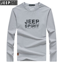 Jeep（吉普） 长袖 男士T恤 5005-浅灰色 XL，L，M，XXXL，加大，XXL