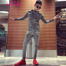 古莱登（GODLIKE） 长袖 男士T恤 浅灰色 XL，L，XXXL，XXL，M