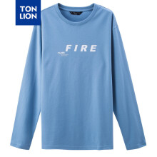 唐狮（TonLion） 长袖 男士T恤 蔚蓝 