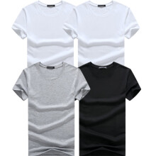 承翼 短袖 男士T恤 短袖光板 白+白+黑+灰 