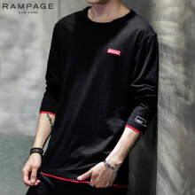 RAMPAGE 长袖 男士T恤 T50黑色 