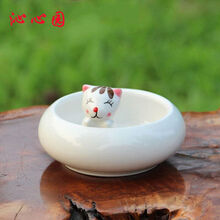 白瓷小猫花盆价格报价行情 京东