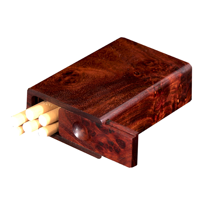 紫檀木烟盒20支装创意复古定制刻字商务礼品送朋友送有人 紫檀木烟盒