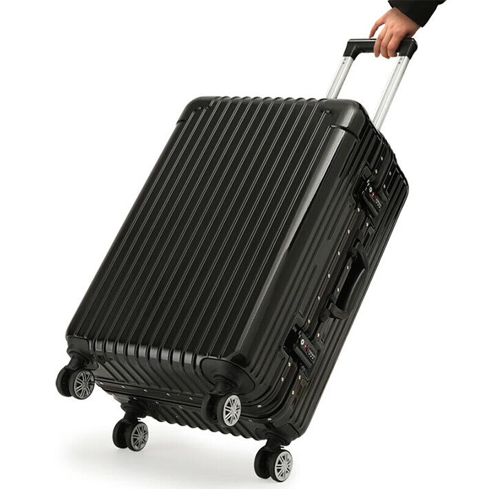 黑沙 行李箱铝框拉杆箱男女万向轮旅行箱学生密码箱皮箱子20/24寸 h