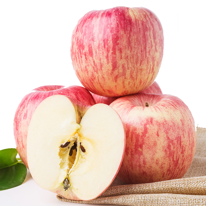 二哥 甘肃冰糖心富士 静宁苹果 75果径 礼盒装 顺丰配送 9枚约4斤装