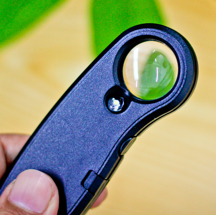 拜斯特40倍放大镜带灯鉴定珠宝玉石翡翠邮票钱币工具