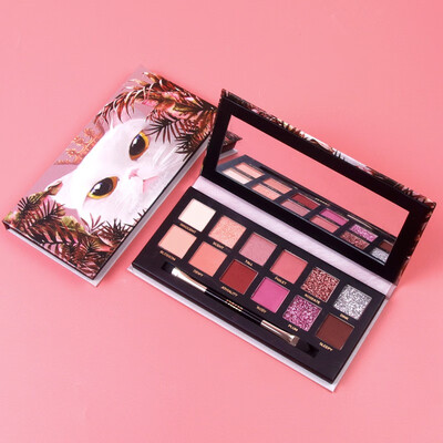 新款贵族宠物十二色动物眼影哑光珠光眼影盘爆款彩妆003冰狼盘