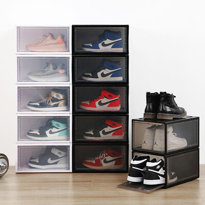 防尘防潮防氧化网红车载省空间鞋架高透白色鞋盒382620cm特大号1个装