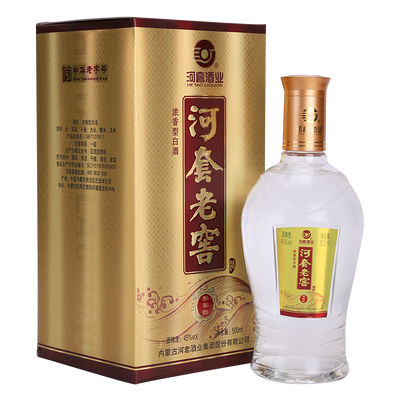河套酒业河套老窖年年红内蒙古浓香型白酒45度500ml单瓶礼盒装