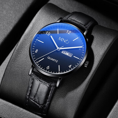 mno梦梭男士手表男学生韩版简约机械风电子石英男表夜光防水初中生
